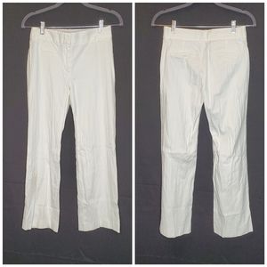 BCBGMAXAZRIA Off-White Cream Camilla Cotton Pants for Work or Casual Size 0